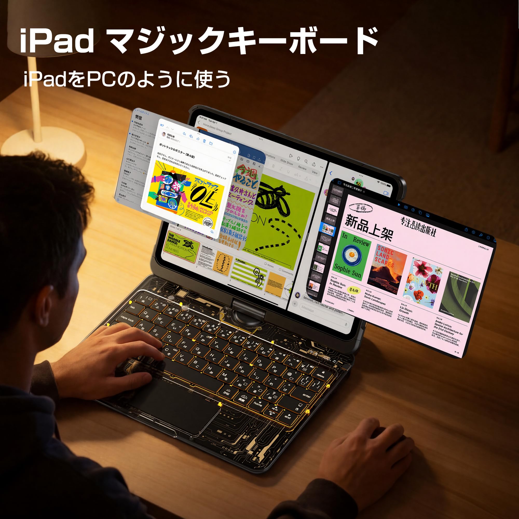 Amazon.co.jp: ifacemall ipad キーボード付きケース iPad Pro 第4世代